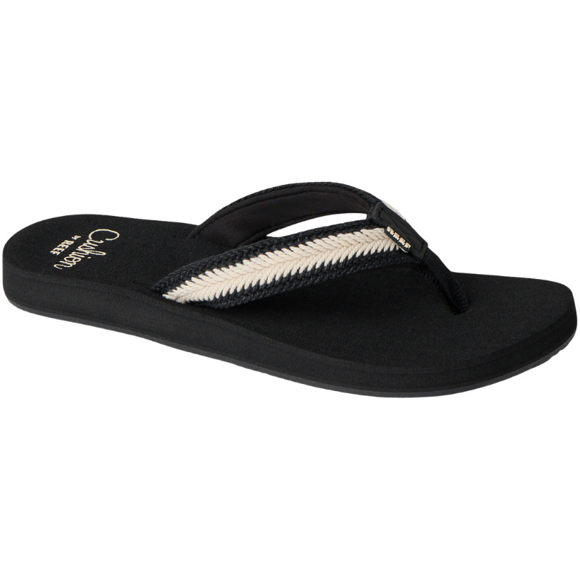 2026 Reef Womens Baja Maria Flip Flops CJ7339 - Black / Vintage